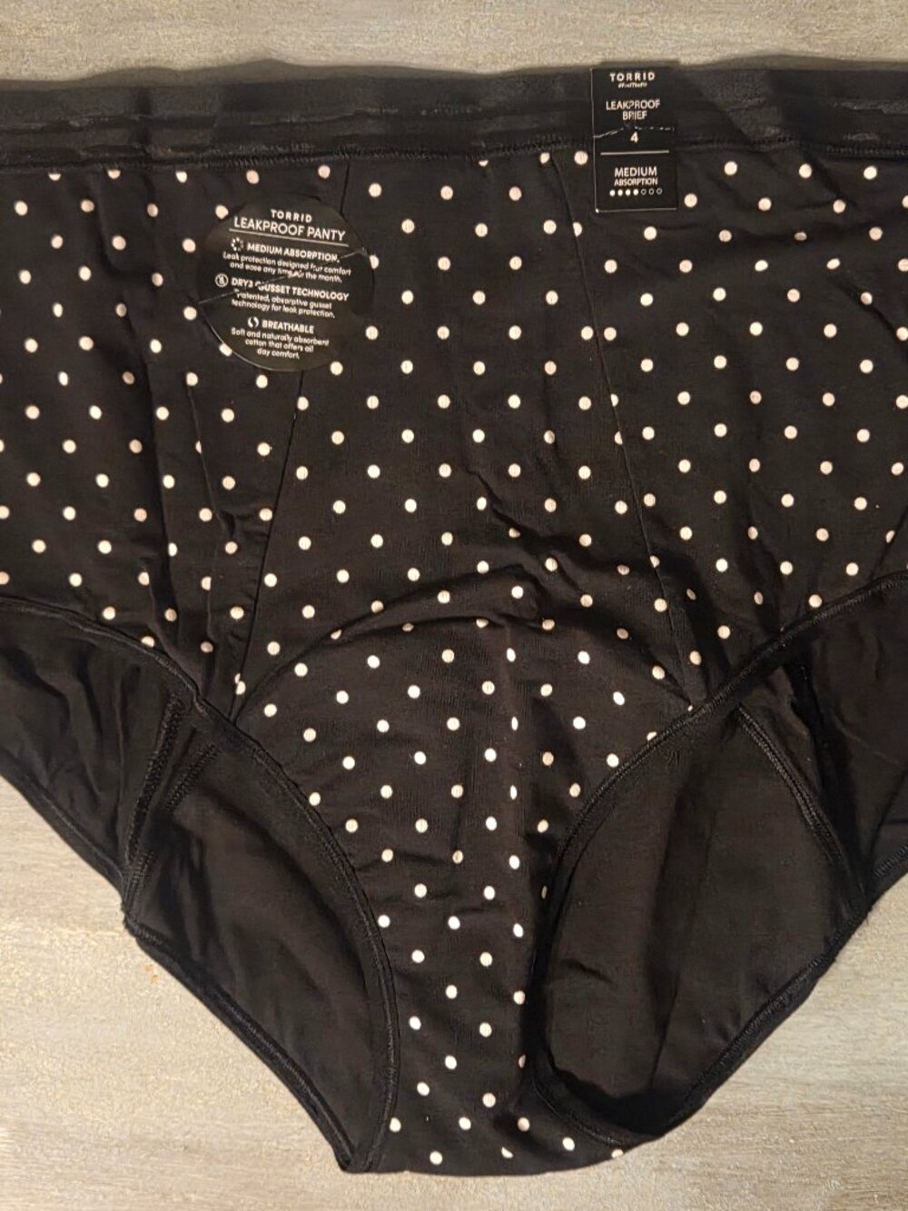 2 Pair Torrid Leakproof Panties Plus Size 4 NWT - Polka Dot & Solid Green
